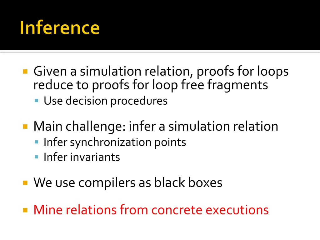 given a simulation relation proofs for loops