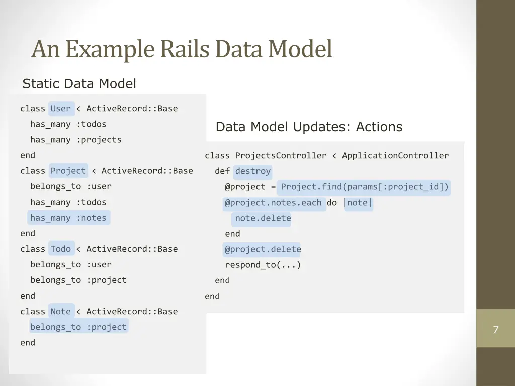 an example rails data model