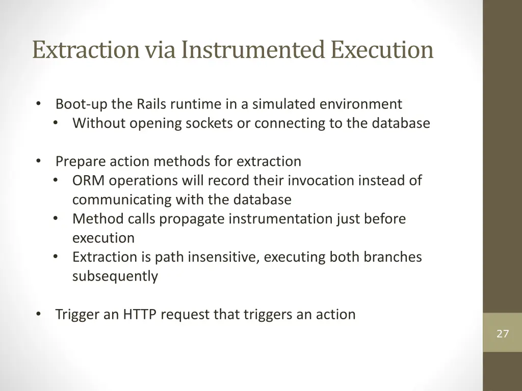 extraction via instrumented execution
