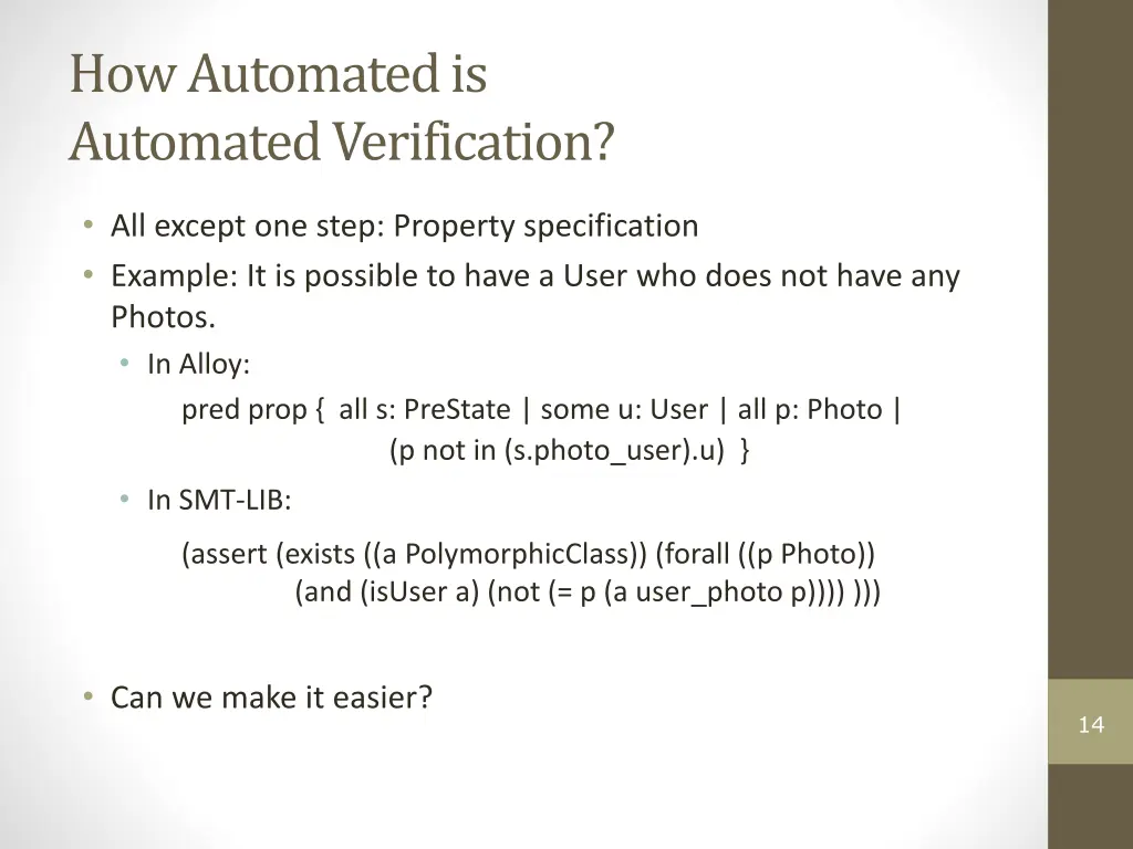 how automated is automated verification
