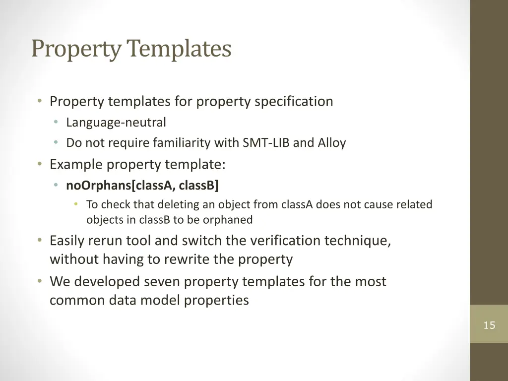 property templates