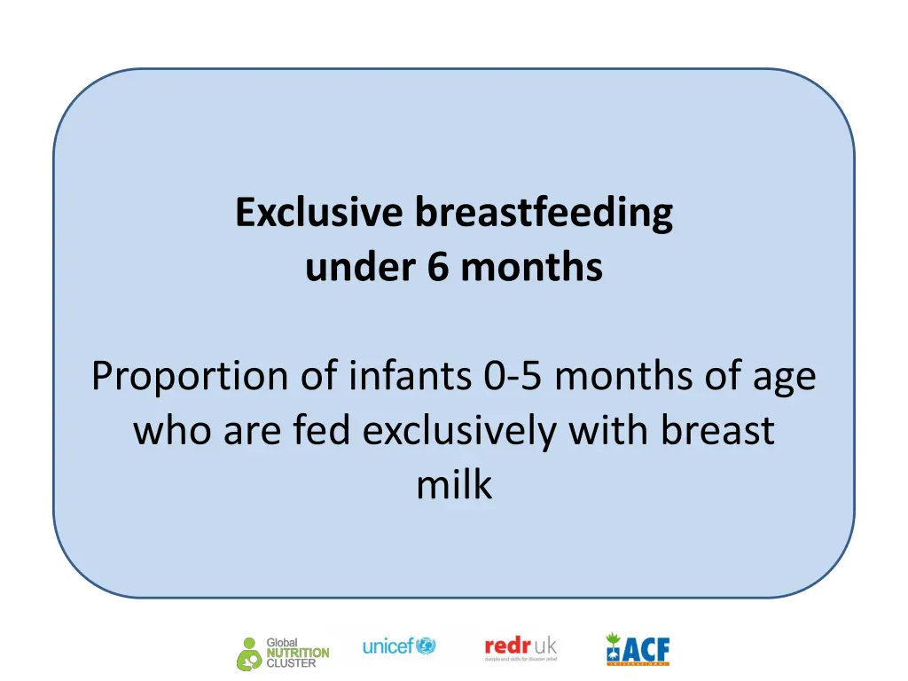 exclusive breastfeeding under 6 months