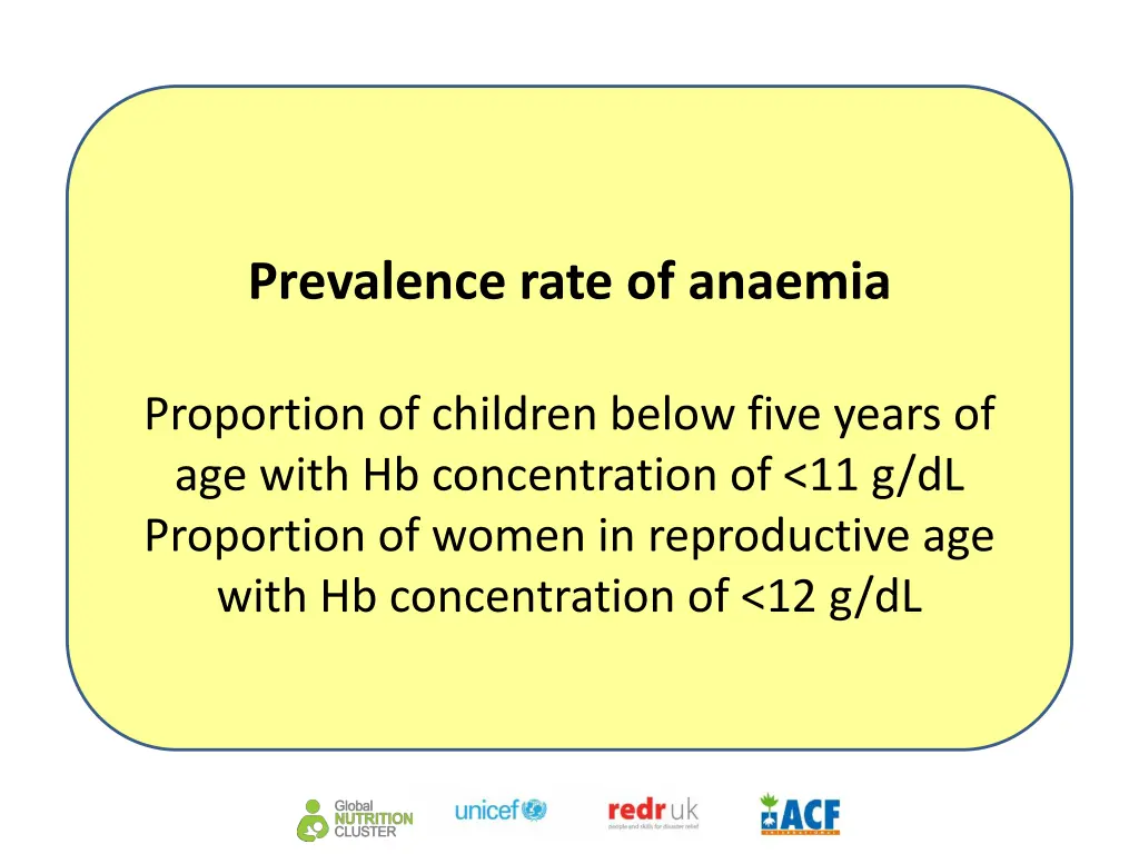 prevalence rate of anaemia