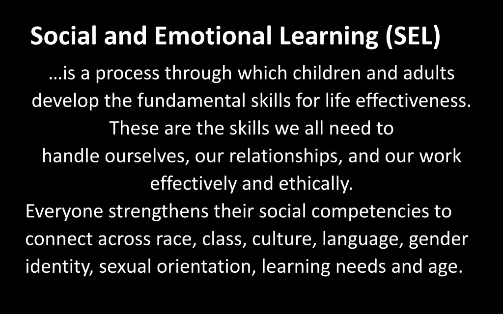 social and emotional learning sel