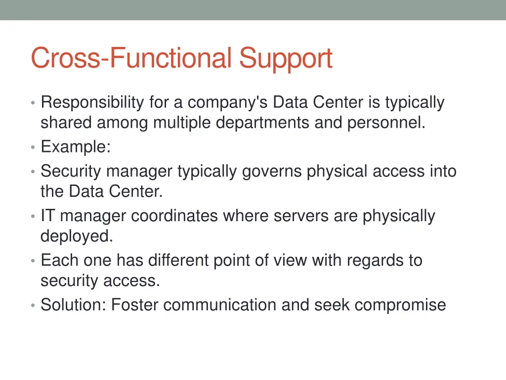 cross functional support