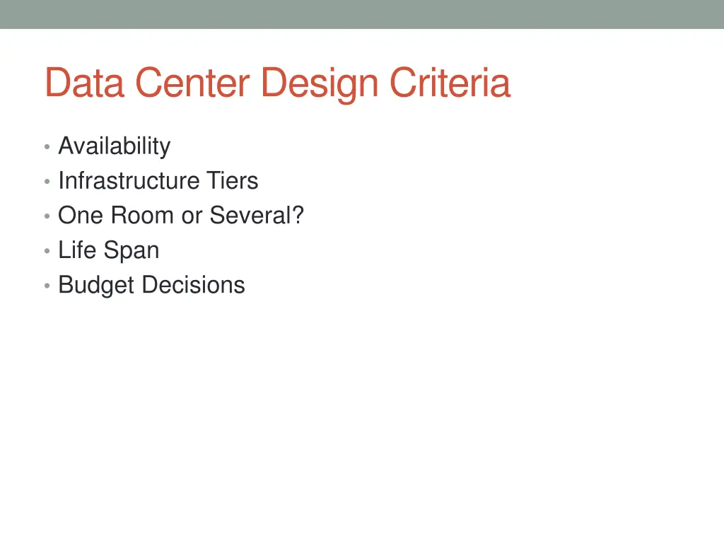 data center design criteria 1