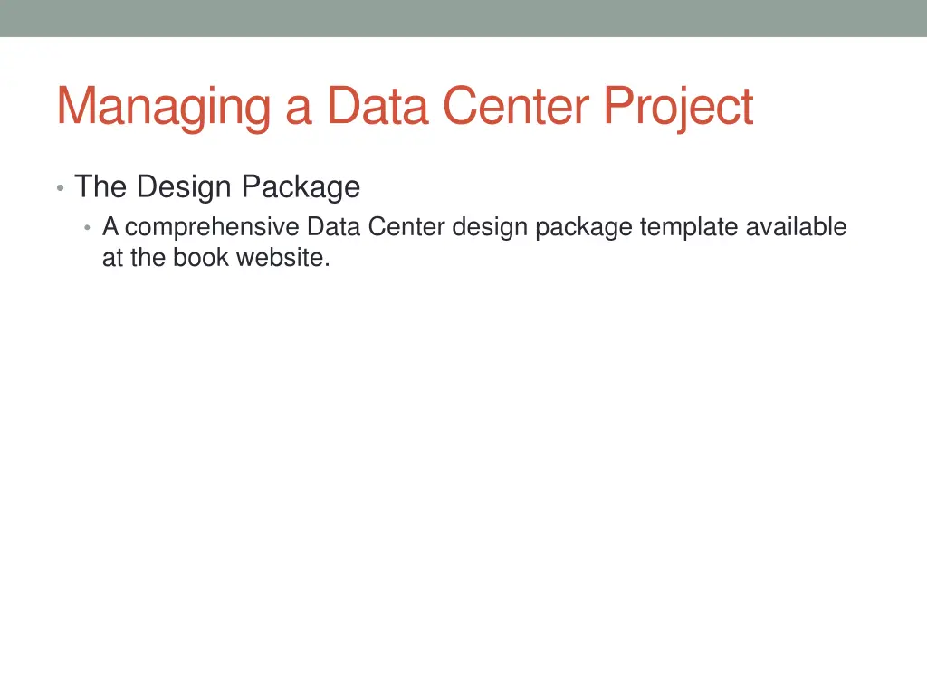 managing a data center project
