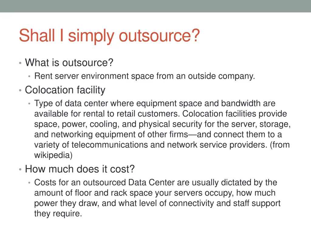 shall i simply outsource