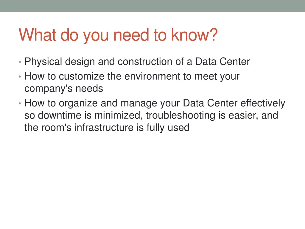 what do you need to know