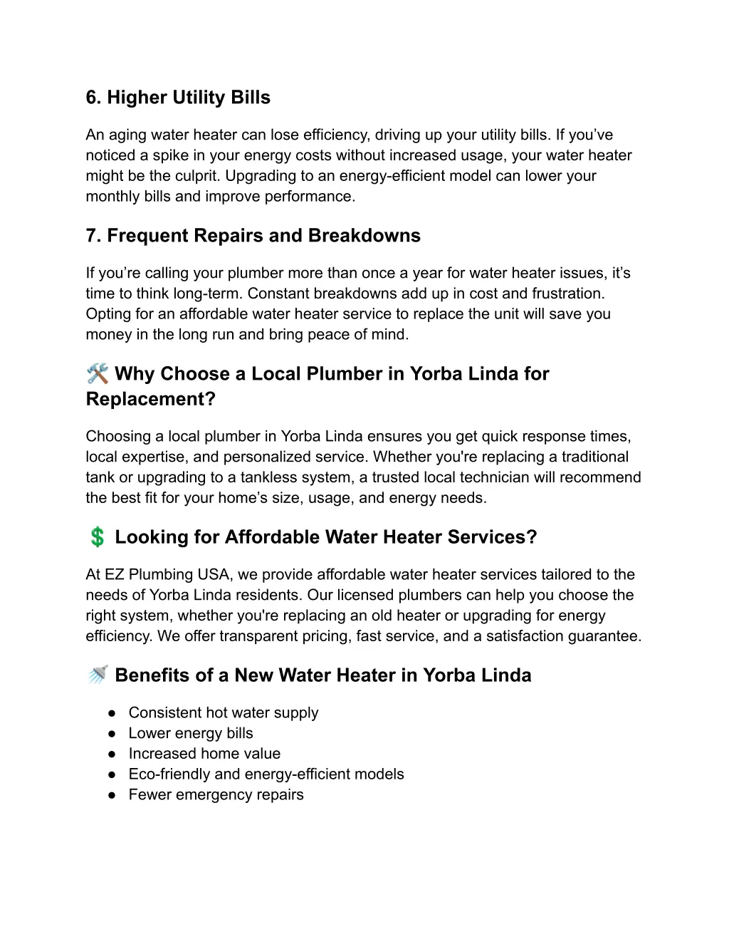 6 higher utility bills
