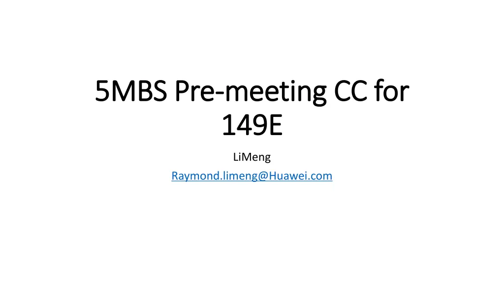 5mbs pre 5mbs pre meeting cc for meeting