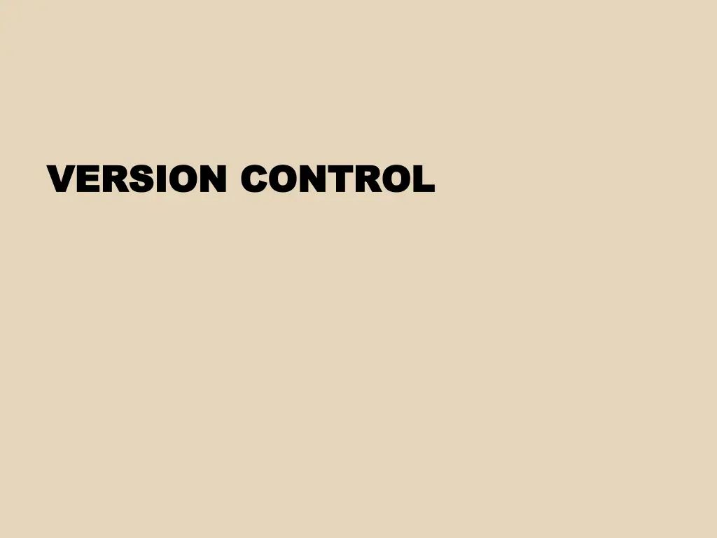 version control version control