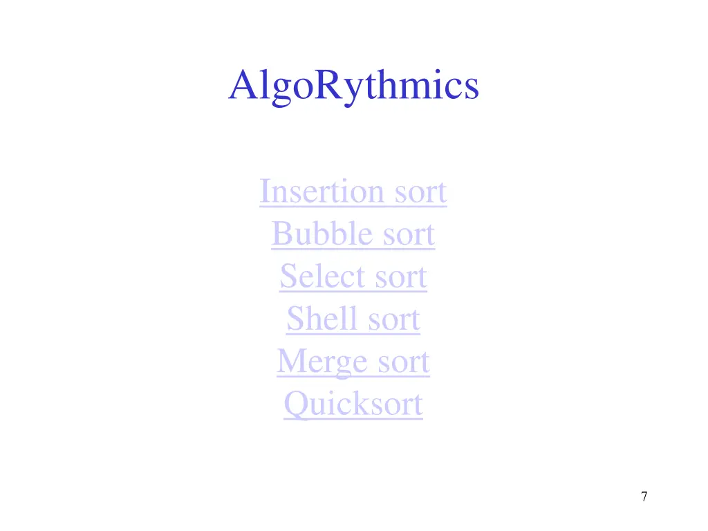 algorythmics