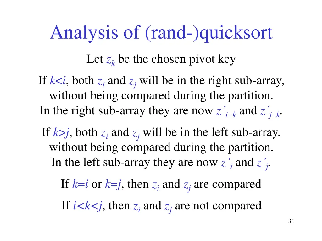 analysis of rand quicksort 3