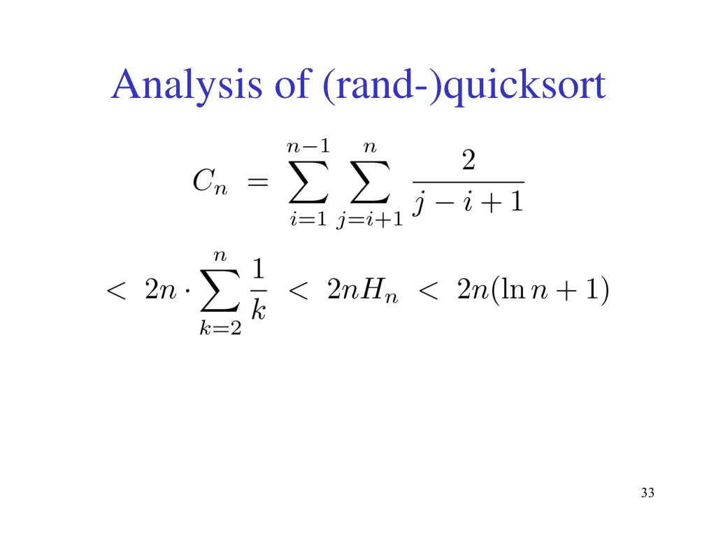analysis of rand quicksort 5