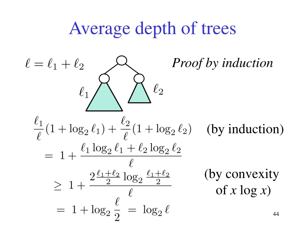 average depth of trees