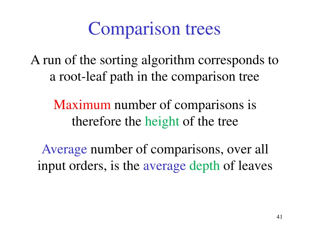comparison trees 1