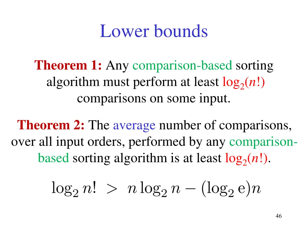 lower bounds