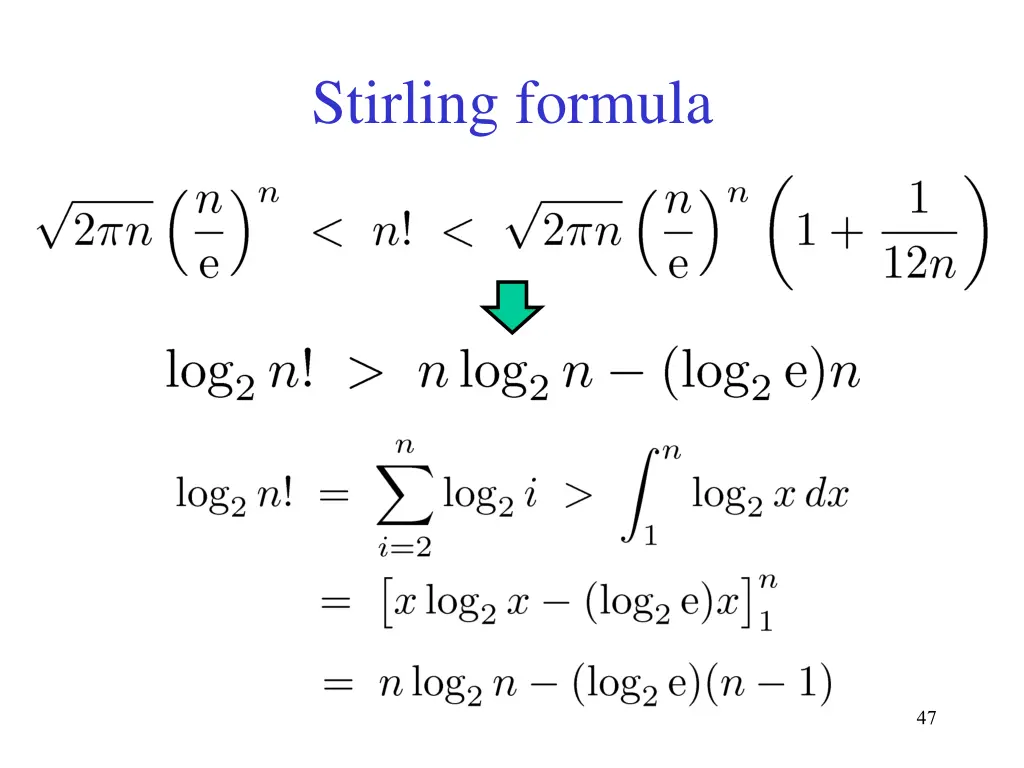 stirling formula