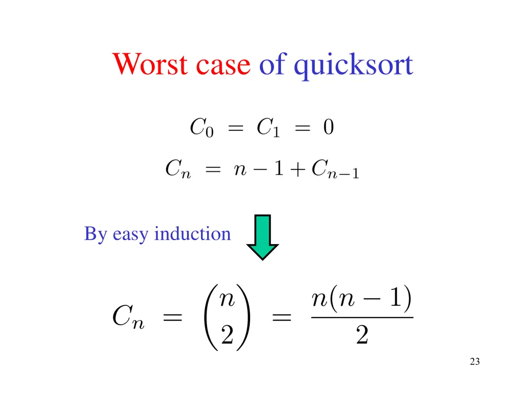 worst case of quicksort