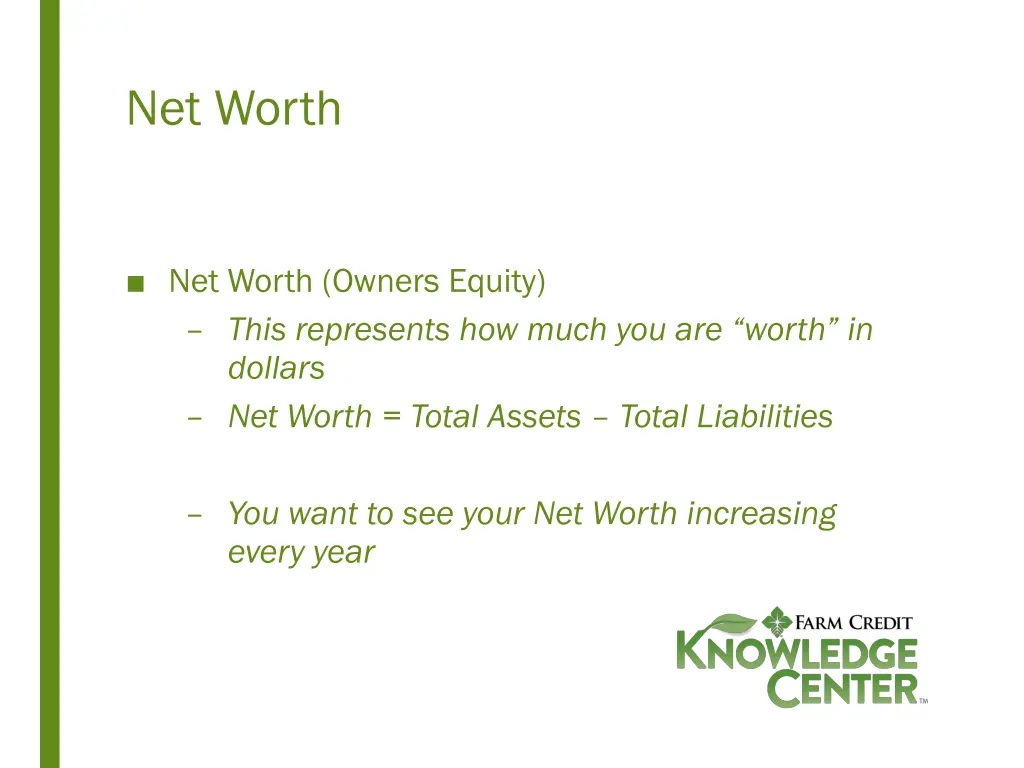 net worth
