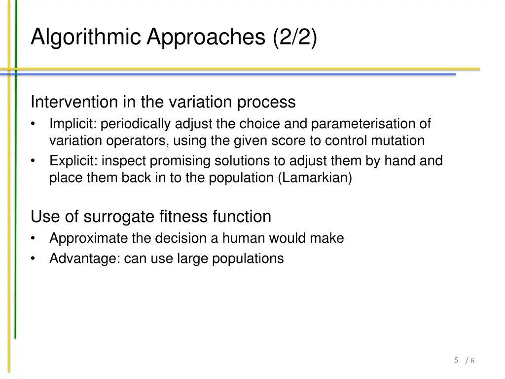 algorithmic approaches 2 2