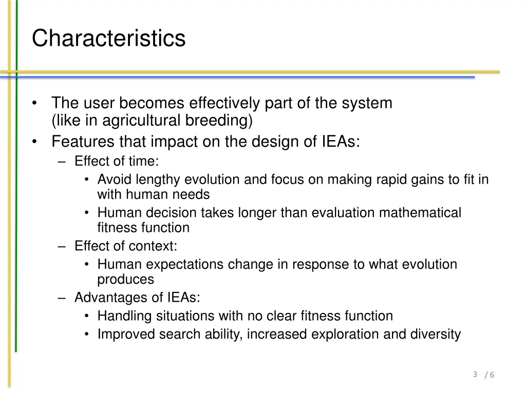 characteristics
