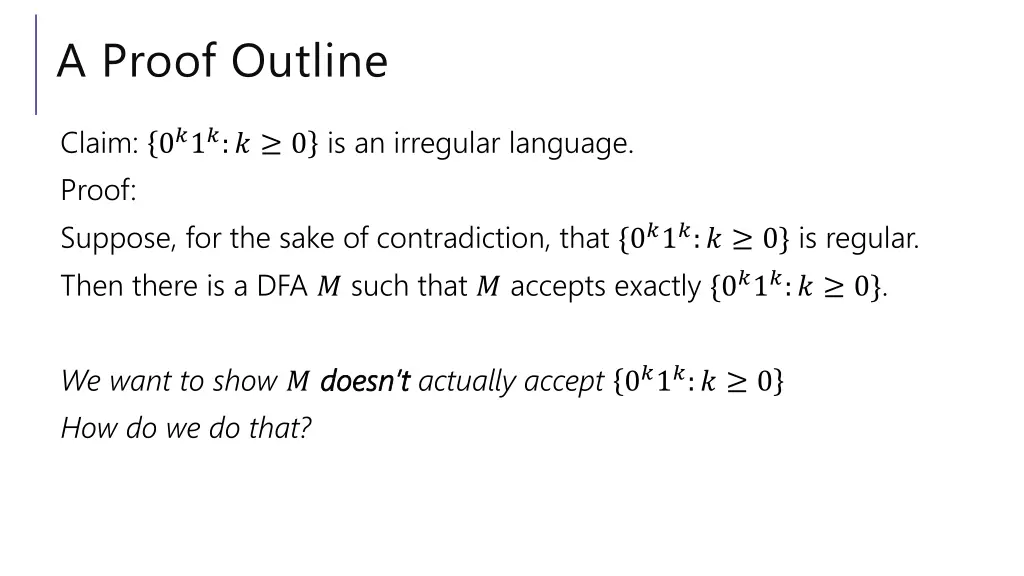 a proof outline