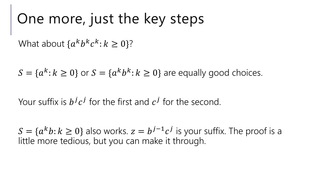 one more just the key steps 1
