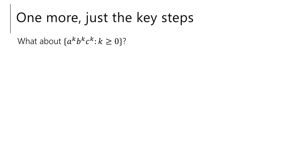 one more just the key steps