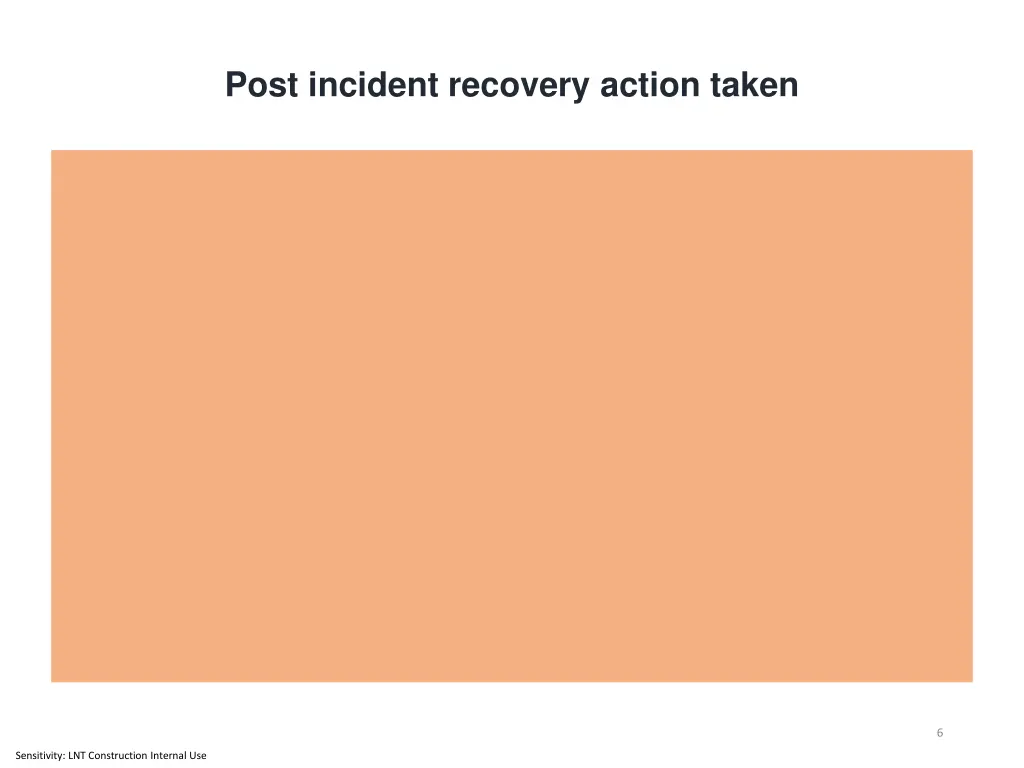 post incident recovery action taken