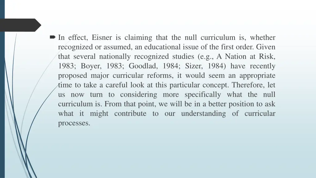 in effect eisner is claiming that the null