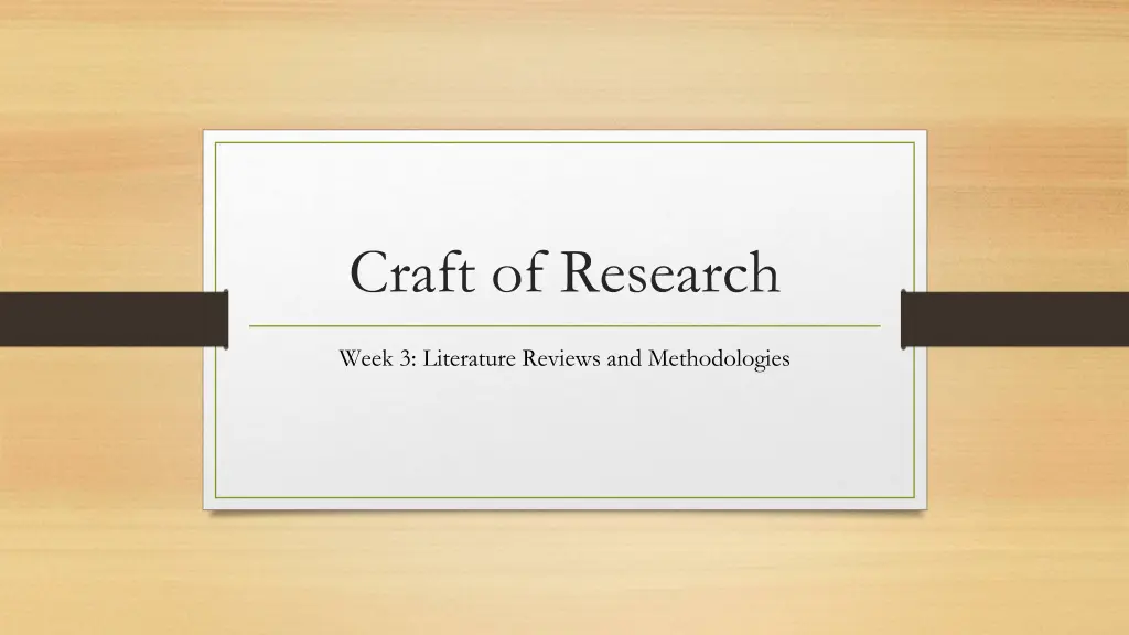 craft of research