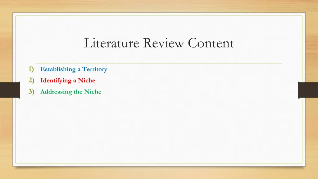 literature review content