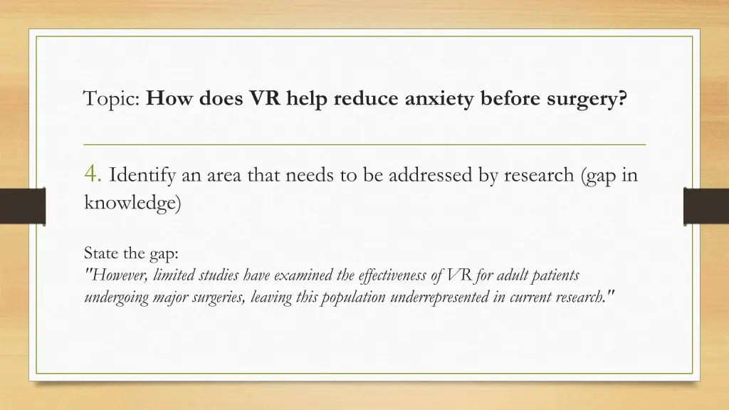 topic how does vr help reduce anxiety before 3