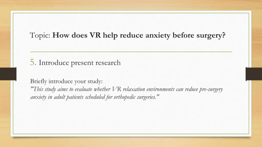 topic how does vr help reduce anxiety before 4