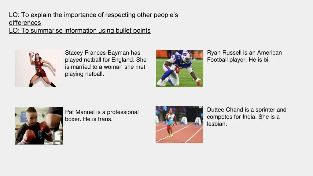 lo to explain the importance of respecting other 3