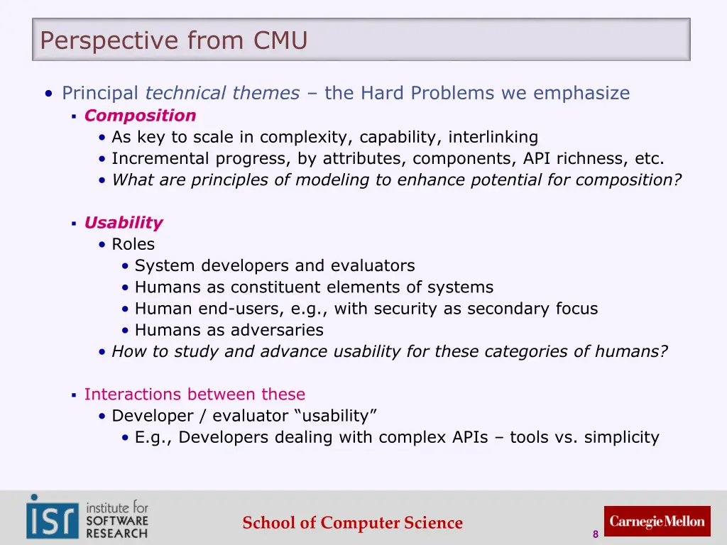 perspective from cmu