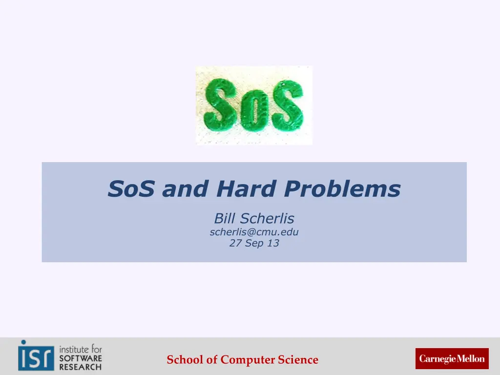 sos and hard problems