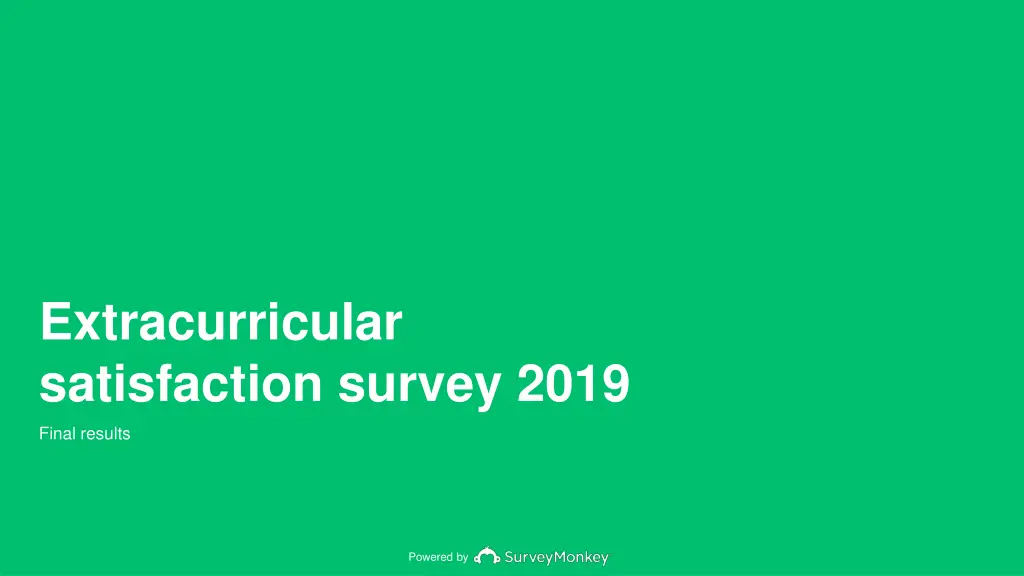 extracurricular satisfaction survey 2019