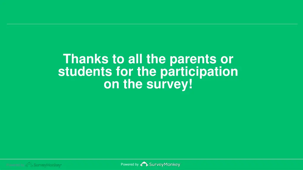 thanks to all the parents or students