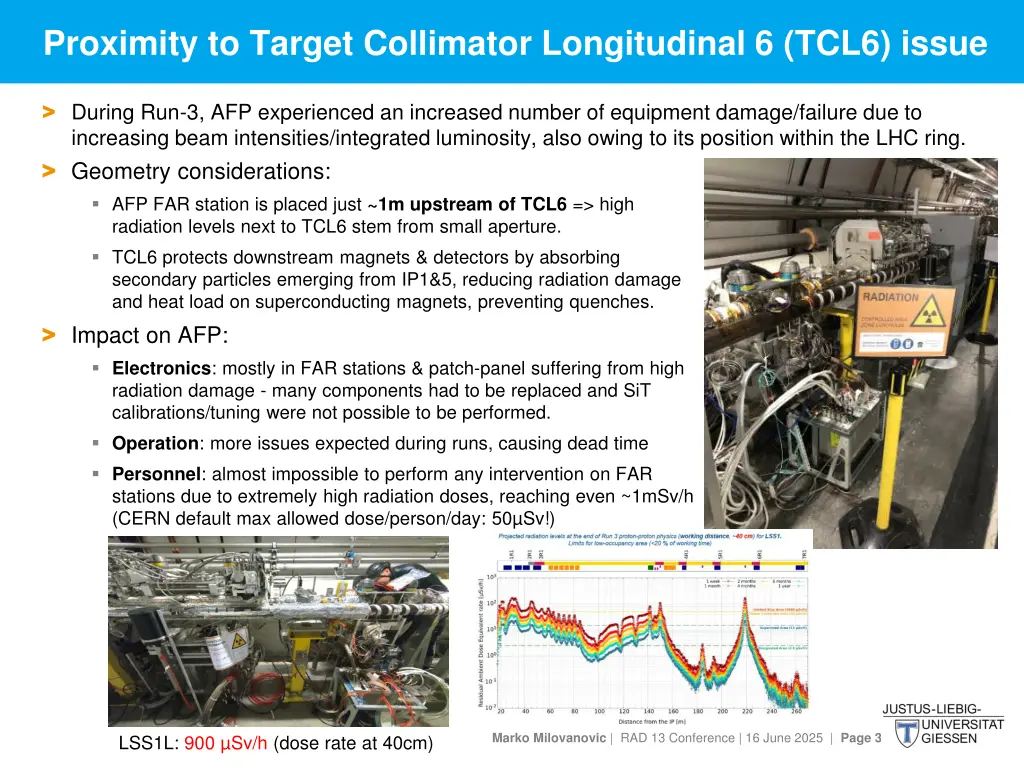 proximity to target collimator longitudinal