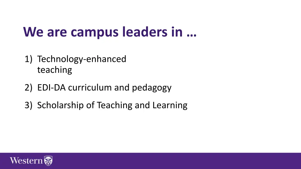 we are campus leaders in