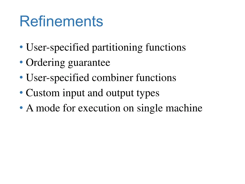 refinements