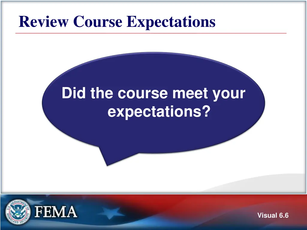 review course expectations