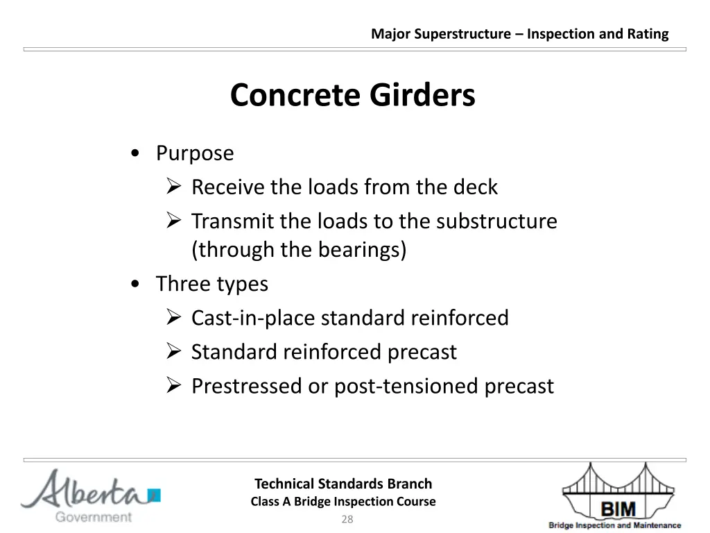 major superstructure inspection and rating 27
