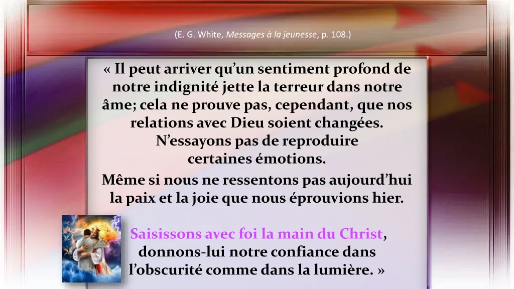 e g white messages la jeunesse p 108