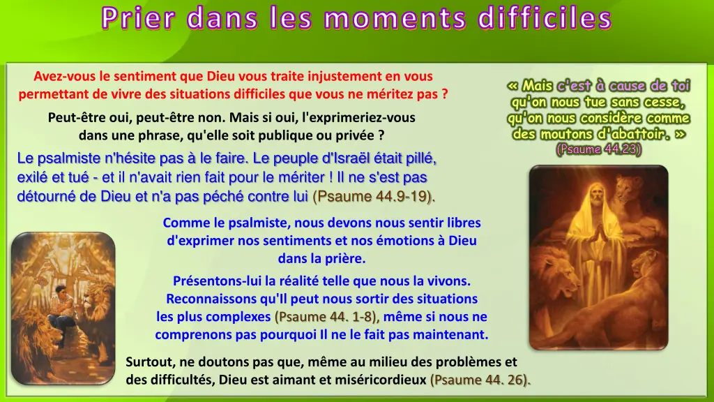 prier dans les moments difficiles