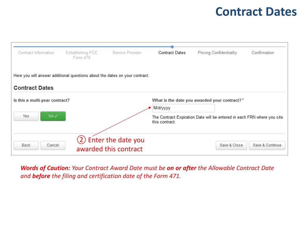 contract dates 2