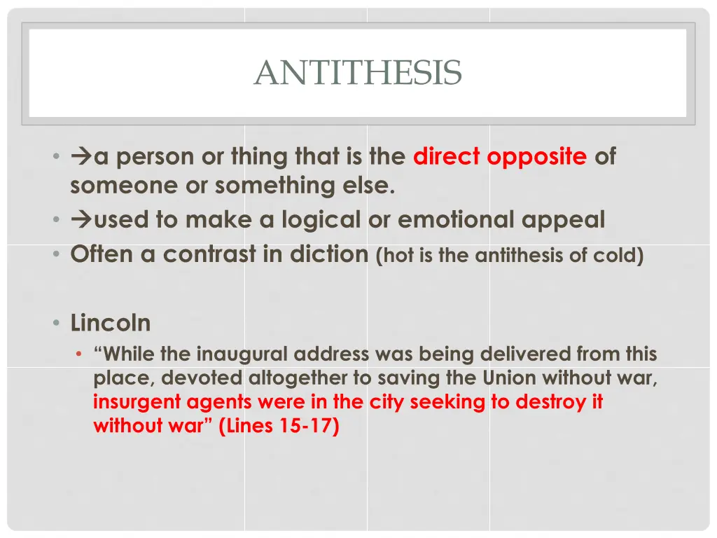 antithesis